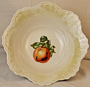 Vintage American Limoges Serving Bowl Peach Ceramic Sebring Ohio China